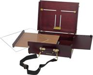 🎨 soho urban artist pochade box for plein air painting easel with storage, lightweight & portable, enhanced mahogany finish logo