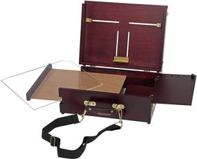 img 4 attached to 🎨 Soho Urban Artist Pochade Box for Plein Air Painting Easel with Storage, Lightweight & Portable, Enhanced Mahogany Finish