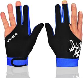 img 4 attached to 🖐️ Blue L Anser M050912 3-Finger Lycra Elastic Gloves for Billiard Shooters, Carom Pool, Snooker Cue Sport - Fits Right or Left Hand (1 Piece)