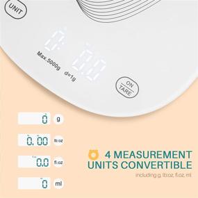 img 1 attached to 🐻 Bear Smart Food Scale: Bluetooth Digital Kitchen Scale for Baking, Cooking, Food Tracking, and Weight Loss - with Smartphone App (White)