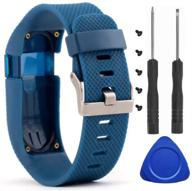 📟 t-bluer fitbit charge hr strap - replacement silicone band for fitbit charge hr watch fitness tracker - wristband accessory with improved compatibility logo