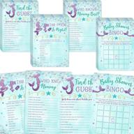 🧜 mermaid-themed baby shower games bundle: bingo, find the guest, the price is right, who knows mommy best - 25 games logo