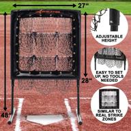 ⚾ targeted strike zone practice net for baseball and softball - adjustable height, 9 pocket design - ideal pitching aid for training and home drills - heavy duty steel frame - portable logo