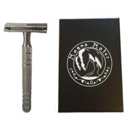 🪒 premium stainless steel double edge safety razor: eco friendly, zero waste, long handle for men and women logo