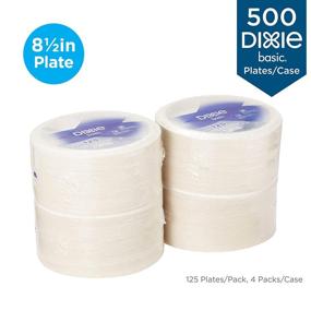 img 3 attached to 🍽️ Dixie Basic 9-Inch Light-Weight White Paper Plates by GP PRO (Georgia-Pacific) - 500 Count (125 Plates Per Pack, 4 Packs Per Case)