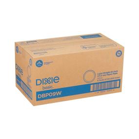 img 1 attached to 🍽️ Dixie Basic 9-Inch Light-Weight White Paper Plates by GP PRO (Georgia-Pacific) - 500 Count (125 Plates Per Pack, 4 Packs Per Case)