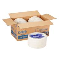 🍽️ dixie basic 9-inch light-weight white paper plates by gp pro (georgia-pacific) - 500 count (125 plates per pack, 4 packs per case) logo
