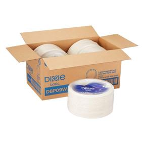 img 4 attached to 🍽️ Dixie Basic 9-Inch Light-Weight White Paper Plates by GP PRO (Georgia-Pacific) - 500 Count (125 Plates Per Pack, 4 Packs Per Case)
