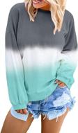 eytino women's long sleeve colorblock tie dye printed sweatshirt pullover tops in sizes s-2xl logo