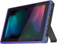 🎮 extremerate chameleon purple blue diy housing shell for nintendo switch console - replacement faceplate front frame with volume up down power buttons (console not included) logo