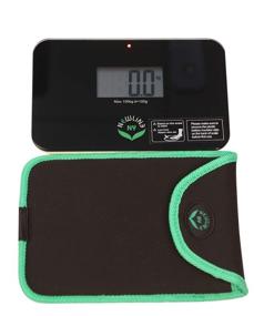 img 4 attached to 🧳 NewlineNY SBB0638SM-BK Step-on Super Mini Travel Bathroom Scale with Sleeve (Black) + NY-SMS-S001-BG