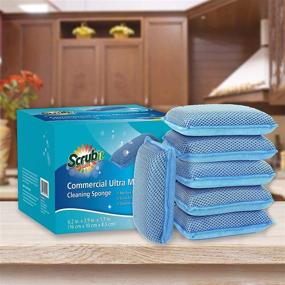 img 2 attached to Scrub-It Miracle Microfiber Kitchen Sponge (6 Pack) - Non-Scratch Heavy Duty Dishwashing Cleaning - Machine Washable - (Blue)