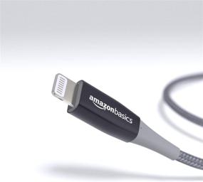 img 2 attached to Высококачественный двухметровый двойной USB-кабель с оплеткой из нейлона для устройств с разъемами Lightning и USB - Зарядное устройство Apple iPhone с сертификацией MFi и сроком службы 20 000 гибких изгибов - Темно-серый.