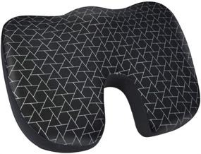 img 4 attached to 🪑 Memory Foam Seat Cushion - Triangle Shape with U-Shape Design by Amazon Basics