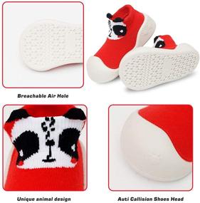 img 3 attached to 🧦 Unisex Baby Toddler Non-Skid Slipper Socks Shoes with TPE Sole for Indoor Outdoor Use - Breathable, Winter Warmth