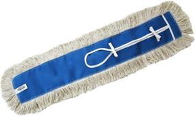 img 4 attached to 🧹 36 Inch Washable Cotton Dust Mop Refill - Heavy-Duty Thick Tufted Head for Home & Commercial Use - Fits 36" Frame - Ideal for Hardwood, Laminate, Concrete Floors & More