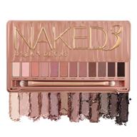 🌹 urban decay naked3 eyeshadow palette: enhance everyday looks with 12 versatile rosy neutral shades—ultra-blendable, rich colors & velvety texture–set includes mirror & double-ended makeup brush logo