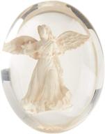 🌟 ангельская звезда 8706 камень-амулет ангела исцеления - 1-1/2 дюйма, белый: голистическое средство от стресса логотип