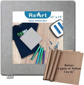 img 4 attached to 🔥 ReArt Heat Press Mat 17x17 - For Cricut Easypress & Heat Press Machines, Ideal for HTV and Iron-On Projects