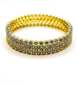 img 4 attached to Fashion Jewelry Zirconia Bollywood Bracelets