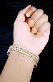 img 1 attached to Fashion Jewelry Zirconia Bollywood Bracelets