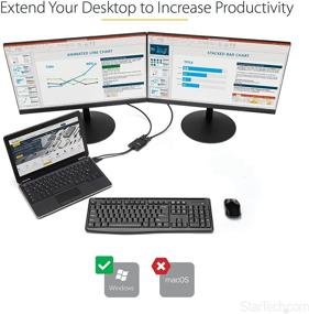 img 1 attached to StarTech.com Dual DisplayPort 1.2 MST Hub - 2-Port Многомониторный адаптер для расширенного режима рабочего стола - Поддерживает два 4K 30 Гц или 1080p - Питание через USB - Совместим с компьютерами Windows - DP к 2x DP (MSTDP122DP)