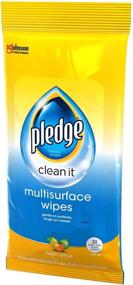 img 2 attached to 🍋 Pledge Multi-Surface Furniture Polish Wipes - Cleans and Protects Wood, Granite, and Leather - Fresh Citrus Scent - Pack of 6 (150 Total Wipes)