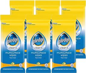 img 4 attached to 🍋 Pledge Multi-Surface Furniture Polish Wipes - Cleans and Protects Wood, Granite, and Leather - Fresh Citrus Scent - Pack of 6 (150 Total Wipes)