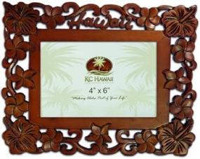 img 1 attached to Hawaii Wood Carved Picture Frame