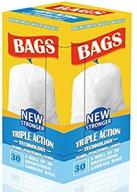 🗑️ 13 gallon white trash bags - tall kitchen drawstring garbage bags, unscented - pack of 30 logo