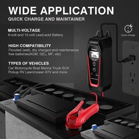 img 3 attached to 🔋 GOOAUTI Car Battery Charger Maintainer with Desulfator and Detection Function - 5 Amp 6V/12V Battery Charger for Motorcycle AGM Deep Cycle, Winter Mode, Portable 1 Amp Trickle Charger - Perfect Gift