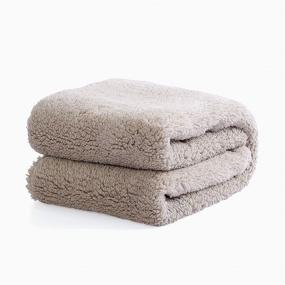 img 2 attached to 🛏️ Reafort Taupe Ultra Soft Sherpa Body Pillow Cover/Case with Zipper Closure 21"x54" - 21"x54" Pillow Cover