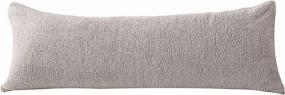img 3 attached to 🛏️ Reafort Taupe Ultra Soft Sherpa Body Pillow Cover/Case with Zipper Closure 21"x54" - 21"x54" Pillow Cover