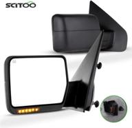 🔍 scitoo towing mirror for ford f-150 2004-2006 | power heated rear view mirrors with front led signals | automotive exterior mirrors (pair) logo