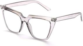 img 2 attached to 😎 Stylish Women's Oversized CatEye Blue Light Blocking Reading Glasses: Large Lens Computer Readers with Chic Big Eyeglass Frames