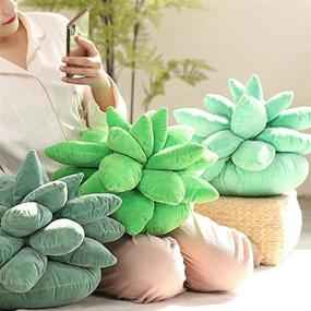 img 1 attached to BOYSUM Succulent Pillows Bedroom Novelty