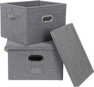 🗂️ atbay large capacity file storage organizer box (2 pack) - gray, ideal for letter size file folders with tracks logo