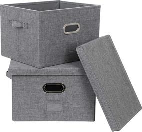 img 4 attached to 🗂️ ATBAY Large Capacity File Storage Organizer Box (2 PACK) - Gray, Ideal for Letter Size File Folders with Tracks