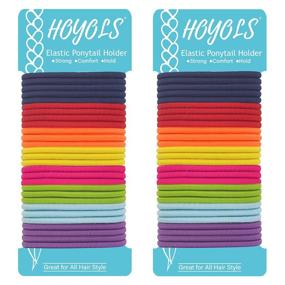 img 4 attached to HOYOLS Elastics Assorted Ponytail Accessories