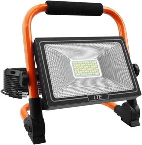 img 4 attached to LTE 50W LED Work Light: Powerful 5500LM Floodlight, 6500K Brightness, IP66 Waterproof - Ideal for Workshop, Garage, Construction Site