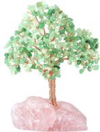 aventurine crystal money tree on rose quartz base - premium green gemstone crystals bonsai for wealth, luck, and feng shui, by masgemes logo