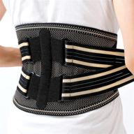 🔥 premium lower back support belt – brace for back pain relief in women and men: herniated disc, sciatica, scoliosis and more (black, xx-large) логотип