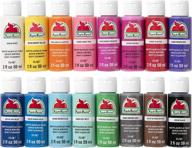 🎨 top-rated apple barrel acrylic paint set: 16 piece (2-ounce) - best selling colors count logo