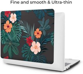 img 2 attached to 🌸 OneGET MacBook Pro 13 Inch Case 2020 A2338 M1 - Hard Shell Flowers Cover for Newest MacBook Pro 13" with Touch Bar, A2289/2251 - F10