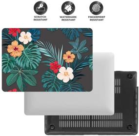 img 1 attached to 🌸 OneGET MacBook Pro 13 Inch Case 2020 A2338 M1 - Hard Shell Flowers Cover for Newest MacBook Pro 13" with Touch Bar, A2289/2251 - F10