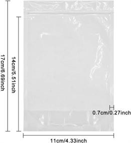 img 3 attached to 🥤 SumDirect Clear Resealable Drink Bags (Pack of 100) for Food, Snacks, Tea, and Drinks - Leakproof Stand-Up Pouches, 4.3x6.7 Inches, 6.8oz (200ml)