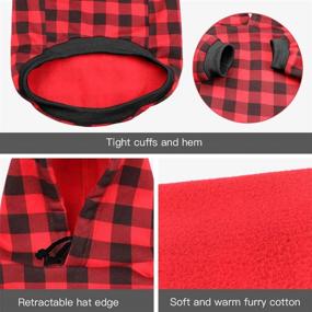 img 1 attached to 🐶 Keep Your Pup Stylish and Warm with the Mtliepte Red Plaid Dog Hoodie Sweater with Hat and Pocket