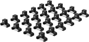 img 1 attached to Enhance Organization and Access: Olsa Tools Black Spring Loaded Ball Bearing Socket Clips (24-Pack, 3/8-inch) for Use with Olsa Socket Holders