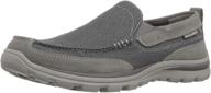 skechers superior milford loafer charcoal logo