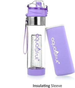 img 2 attached to Enhanced Exclusive Bottom Loading Fruit Infuser Water Bottle Bundle with Bottle Brush, Insulating Sleeve, and Infusion Recipe eBook. Leak-Proof and Sweat-Proof BPA-Free Design in Purple.